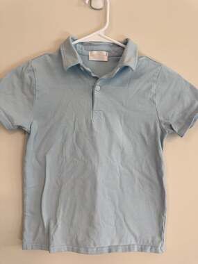 Cecil and Lou Boys Light Blue Short Sleeve Jersey Knit Polo Shirt Size 7
